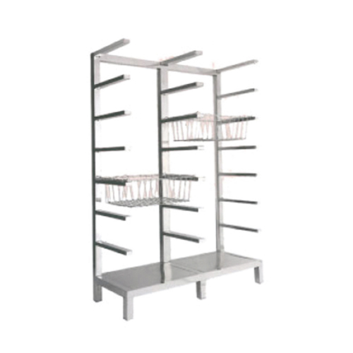 HG08不锈钢单面网筐储存架