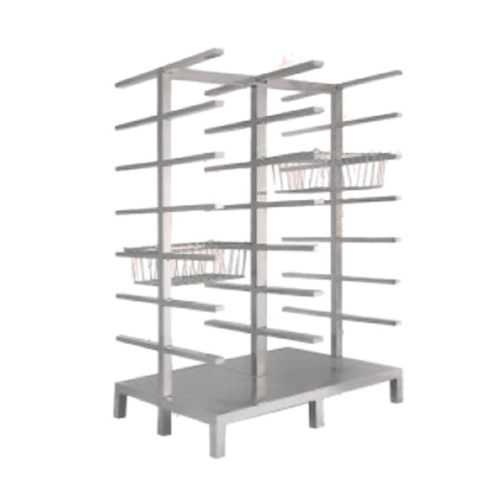 HG07不锈钢双面网筐储存架