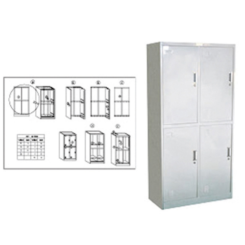 AC51-C钢制拆装式四门更衣柜